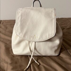 Kate Spade Ivory Textured Backpack